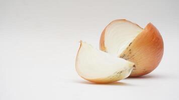 Sliced Onion on White Background photo