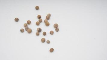 White Pepper Spice on White Background photo