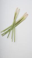 Stalks of Lemongrass on White Background photo