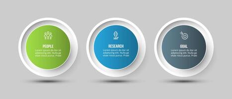 Circle 3d infographic design. vector