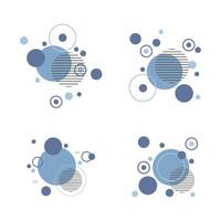 Blue simple abstract geometric hipster pattern design element. vector