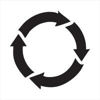 Recycling Circular Arrows Symbol Sustainable Loop, Process Cycle, Renewable Energy, Eco Friendly Icon vector