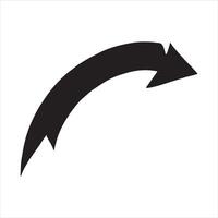 Curved Arrow Illustration Dynamic Directional Symbol for Navigation, Progress, and Workflow Designs vector