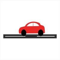 Red car vehicle icon illustration vector