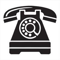 Classic Retro Rotary Dial Telephone Icon Vintage Communication Symbol for Nostalgic Design Projects vector