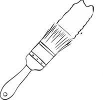 Graphic line brush with stroke. Isolated composition on transparent background vector