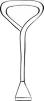 Paint can opener graphic line illustration. paint tool isolated on transparent background vector