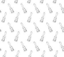 Paint brush seamless pattern. graphic line isolated illustration on white transparent background vector
