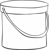 Color can bucket element graphic line illustration. isolated on transparent background. design template web vector