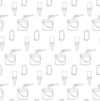Color can, paint brush, stroke Seamless pattern. graphic line Colorful brush strokes painted rough brush. Repeated grunge texture vector