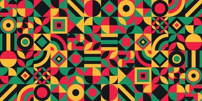 Abstract Black History Month Seamless Pattern vector