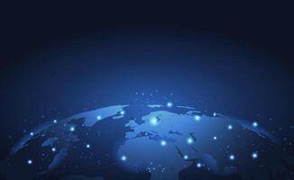 Global network connection. World map point and line composition concept of global business. Illustration vector