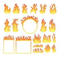 Fire campfire Flame Graphics available for diverse media use and projects vector