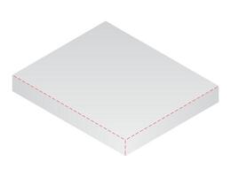 Box packaging die cut template design. 3d mock-up vector