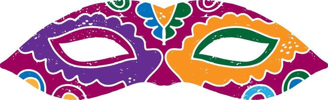 a colorful carnival mask with a white background vector