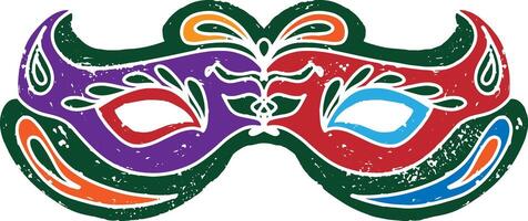 a colorful carnival mask with two faces vector