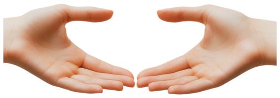 Symbolic Gesture of Open Hands Signifying Support and Connection png