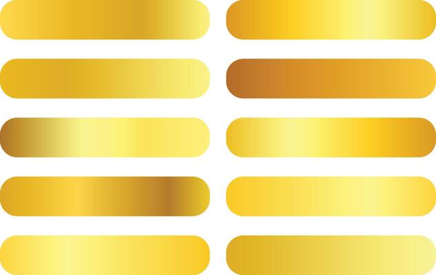 Golden premium gradient swatch palette set .