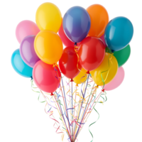 Birthday balloons, pennant isolated on transparent background png