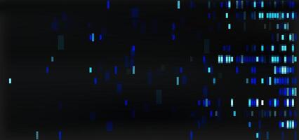 DNA sequence map with genetic data pattern. Abstract chromosome visualization for medical test and analysis. Science and biology bg graphic design with x and y genome evolution. Glitch wallpaper. vector