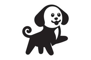 Unique Dog Illustration, simple art style vector