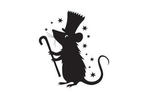 Free Rat silhouette Illustration EPS File vector