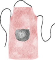 Pink Apron Watercolor Illustration png
