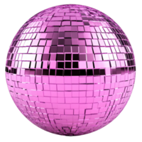 A pink disco ball on a transparent background png