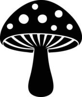 Wild Mushroom Silhouette Available on EPS File vector