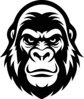 Fierce Gorilla Head Silhouette Available on EPS File vector