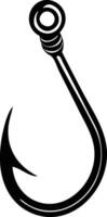 Fishing Hook with Line Silhouette Available on EPS File vector