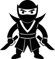 Ninja Warrior Silhouette Available on EPS File vector