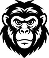 Monkey Head Outline Available on EPS File vector