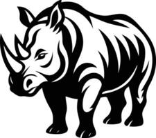 Massive Rhinoceros Silhouette Available on EPS File vector