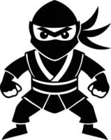 Stealth Ninja Warrior Silhouette Available on EPS File vector