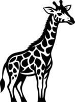 Standing Giraffe Silhouette Available on EPS File vector
