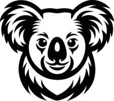 Furry Koala Head Silhouette Artwork Available on EPS File vector