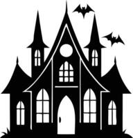 Spooky Gothic Mansion Silhouette Available on EPS File vector