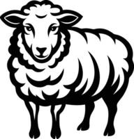 Calm Sheep Silhouette Available on EPS File vector