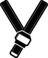 Fastened Seat Belt Silhouette Available on EPS File vector