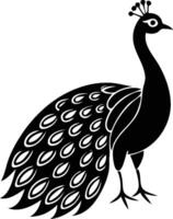 Minimalist Peacock Silhouette Available on EPS File vector