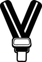 Protective Seat Belt Silhouette Available on EPS File vector