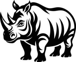 Strong Rhinoceros Silhouette Available on EPS File vector
