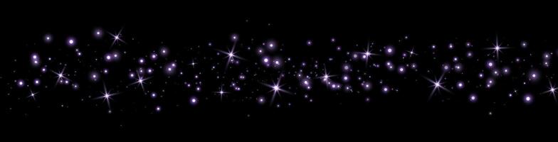 Purple glittering dots, particles, stars magic sparks. Glow flare light effect. Violet luminous points. particles vector