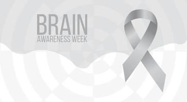 Brain awareness week concept. Banner template vector
