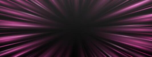 Radial speed rays, light neon flow, zoom in motion effect, pink glow speed lines, colorful light trails, perspective stripes Abstract background, illustration. vector