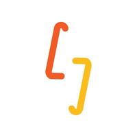Lightning Logo Template Icon orangee vector