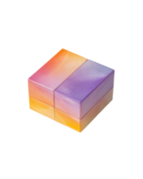 Abstract ombre blocks form a square box png
