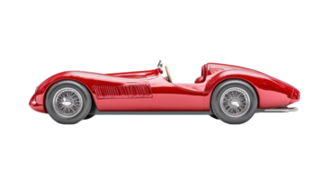 Classic Red Vintage Race Car Side Profile View png