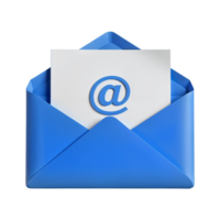 Envelope containing a letter with an email symbol in modern design png